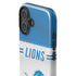 NFL Detroit Lions White Striped iPhone 16 Plus Impact Case